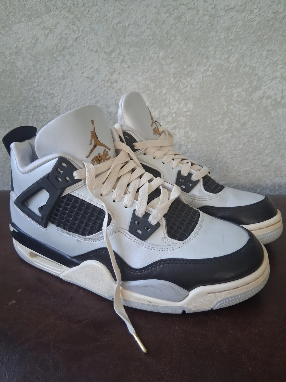 Nike Air Jordan IV Retro GS Platinum Gold - Size 6.5Y